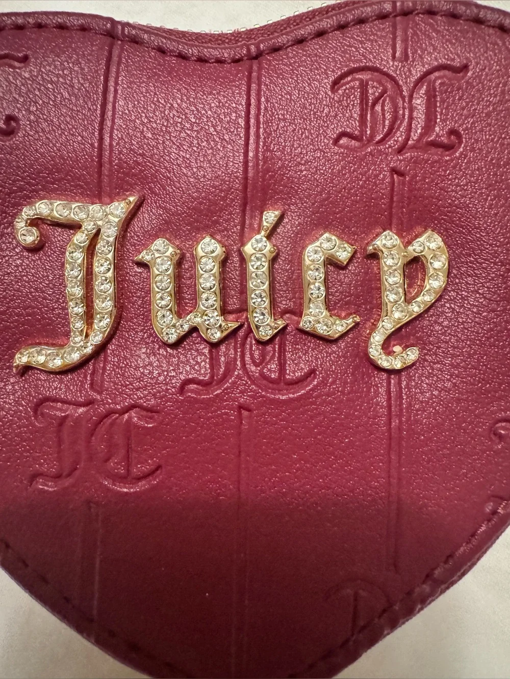 Juicy Couture Adorable Fuchia Small Holder with Gold Chain